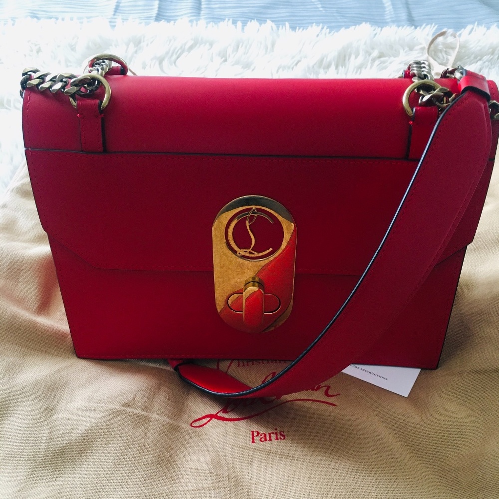 New Authentic CHRISTIAN LOUBOUTIN Large Elisa Calfskin bag - Picture 8 of 13